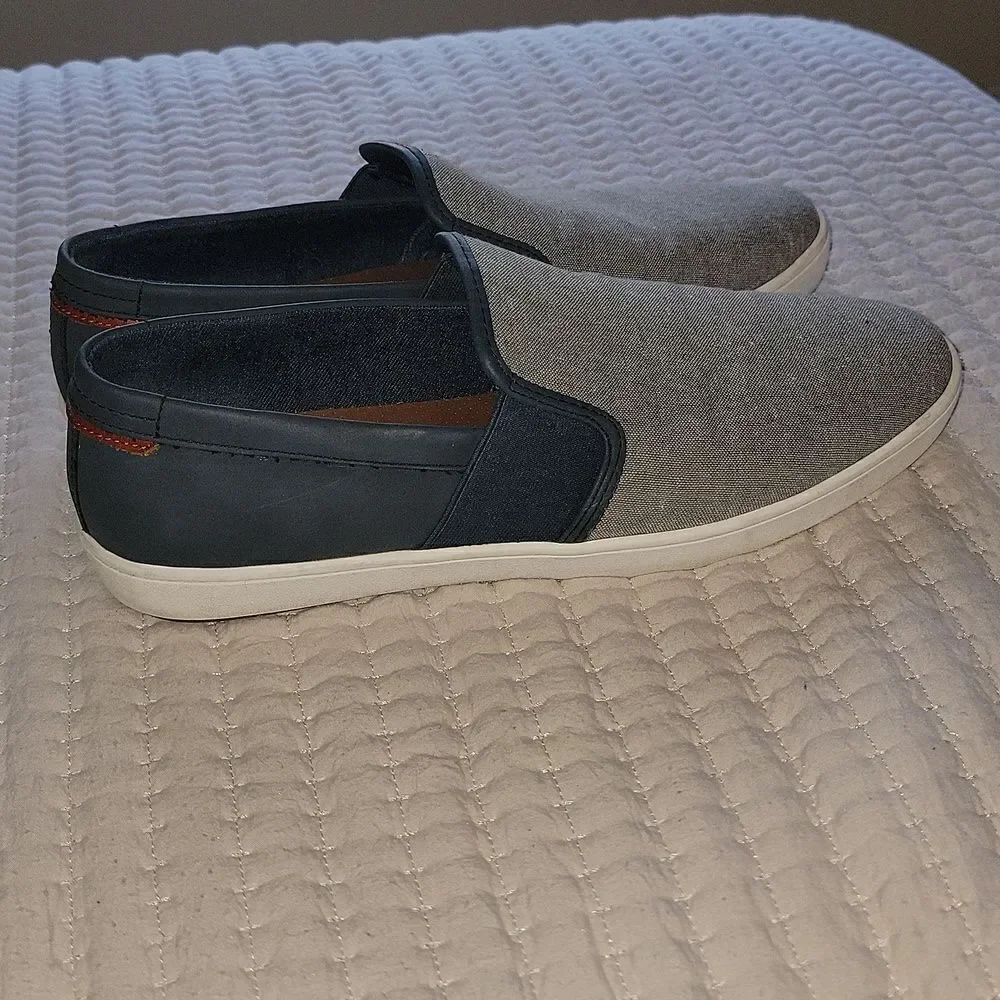 ALDO Men's Gray Denim Look & Navy Casual Slip On Comfort Loafers Size 12